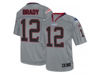 Men Nike NFL New England Patriots #12 Tom Brady Lights Out Grey Limited Jersey