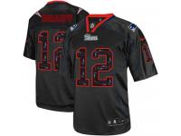 Men Nike NFL New England Patriots #12 Tom Brady New Lights Out Black Limited Jersey