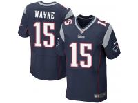 Men Nike NFL New England Patriots #15 Reggie Wayne Authentic Elite Home Navy Blue Jersey