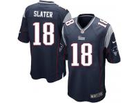 Men Nike NFL New England Patriots #18 Matthew Slater Home Navy Blue Game Jersey