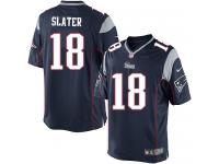 Men Nike NFL New England Patriots #18 Matthew Slater Home Navy Blue Limited Jersey