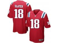 Men Nike NFL New England Patriots #18 Matthew Slater Red Game Jersey