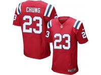 Men Nike NFL New England Patriots #23 Patrick Chung Authentic Elite Red Jersey