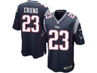 Men Nike NFL New England Patriots #23 Patrick Chung Home Navy Blue Game Jersey