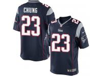 Men Nike NFL New England Patriots #23 Patrick Chung Home Navy Blue Limited Jersey