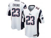 Men Nike NFL New England Patriots #23 Patrick Chung Road White Game Jersey