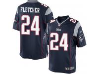 Men Nike NFL New England Patriots #24 Bradley Fletcher Home Navy Blue Limited Jersey