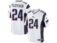 Men Nike NFL New England Patriots #24 Bradley Fletcher Road White Limited Jersey