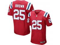 Men Nike NFL New England Patriots #25 Tarell Brown Authentic Elite Red Jersey