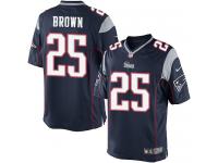 Men Nike NFL New England Patriots #25 Tarell Brown Home Navy Blue Limited Jersey