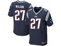 Men Nike NFL New England Patriots #27 Tavon Wilson Authentic Elite Home Navy Blue Jersey