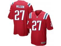 Men Nike NFL New England Patriots #27 Tavon Wilson Red Game Jersey