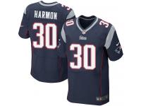 Men Nike NFL New England Patriots #30 Duron Harmon Authentic Elite Home Navy Blue Jersey