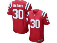 Men Nike NFL New England Patriots #30 Duron Harmon Authentic Elite Red Jersey