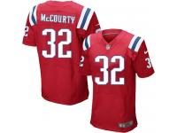 Men Nike NFL New England Patriots #32 Devin McCourty Authentic Elite Red Jersey