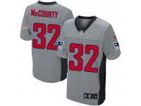 Men Nike NFL New England Patriots #32 Devin McCourty Grey Shadow Limited Jersey