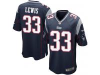 Men Nike NFL New England Patriots #33 Dion Lewis Home Navy Blue Game Jersey