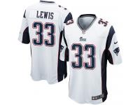 Men Nike NFL New England Patriots #33 Dion Lewis Road White Game Jersey