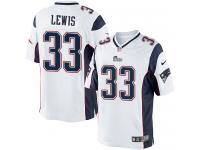 Men Nike NFL New England Patriots #33 Dion Lewis Road White Limited Jersey