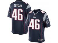 Men Nike NFL New England Patriots #46 James Develin Home Navy Blue Limited Jersey