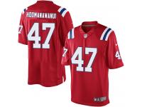 Men Nike NFL New England Patriots #47 Michael Hoomanawanui Red Limited Jersey