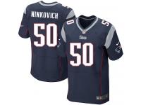 Men Nike NFL New England Patriots #50 Rob Ninkovich Authentic Elite Home Navy Blue Jersey