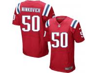 Men Nike NFL New England Patriots #50 Rob Ninkovich Authentic Elite Red Jersey