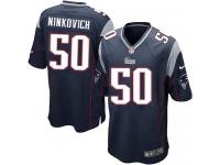 Men Nike NFL New England Patriots #50 Rob Ninkovich Home Navy Blue Game Jersey