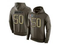 Men Nike NFL New England Patriots #50 Rob Ninkovich Olive Salute To Service KO Performance Hoodie