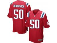 Men Nike NFL New England Patriots #50 Rob Ninkovich Red Game Jersey