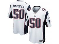 Men Nike NFL New England Patriots #50 Rob Ninkovich Road White Game Jersey