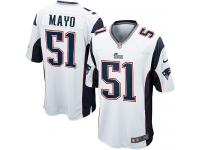 Men Nike NFL New England Patriots #51 Jerod Mayo Road White Game Jersey