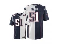 Men Nike NFL New England Patriots #51 Jerod Mayo TeamRoad Two Tone Limited Jersey