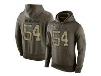 Men Nike NFL New England Patriots #54 Dont'a Hightower Olive Salute To Service KO Performance Hoodie