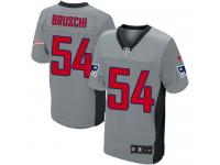 Men Nike NFL New England Patriots #54 Tedy Bruschi Grey Shadow Limited Jersey