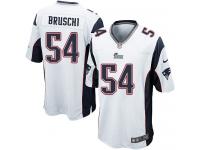 Men Nike NFL New England Patriots #54 Tedy Bruschi Road White Game Jersey