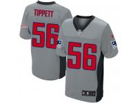 Men Nike NFL New England Patriots #56 Andre Tippett Grey Shadow Limited Jersey