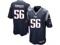 Men Nike NFL New England Patriots #56 Andre Tippett Home Navy Blue Game Jersey