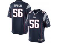 Men Nike NFL New England Patriots #56 Andre Tippett Home Navy Blue Limited Jersey