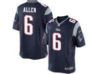 Men Nike NFL New England Patriots #6 Ryan Allen Home Navy Blue Limited Jersey