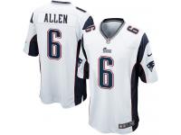 Men Nike NFL New England Patriots #6 Ryan Allen Road White Game Jersey