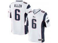 Men Nike NFL New England Patriots #6 Ryan Allen Road White Limited Jersey