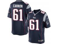 Men Nike NFL New England Patriots #61 Marcus Cannon Home Navy Blue Limited Jersey