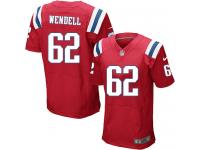 Men Nike NFL New England Patriots #62 Ryan Wendell Authentic Elite Red Jersey