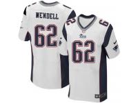 Men Nike NFL New England Patriots #62 Ryan Wendell Authentic Elite Road White Jersey