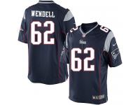 Men Nike NFL New England Patriots #62 Ryan Wendell Home Navy Blue Limited Jersey