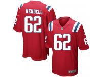 Men Nike NFL New England Patriots #62 Ryan Wendell Red Game Jersey