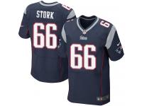 Men Nike NFL New England Patriots #66 Bryan Stork Authentic Elite Home Navy Blue Jersey