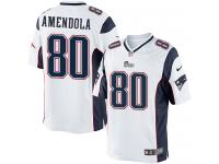 Men Nike NFL New England Patriots #80 Danny Amendola Road White Limited Jersey