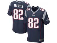 Men Nike NFL New England Patriots #82 Keshawn Martin Authentic Elite Home Navy Blue Jersey